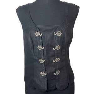 Trachten  HAMMERSCHMID German Vest Women SUMMER LinenBlack‎